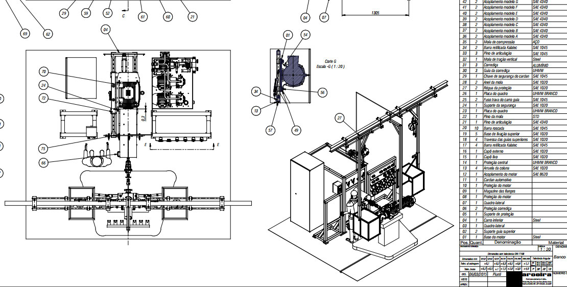 Projeto Elétrico; Projeto Mecanico; Projeto 3D; EPLAN; AutoCAD 3D